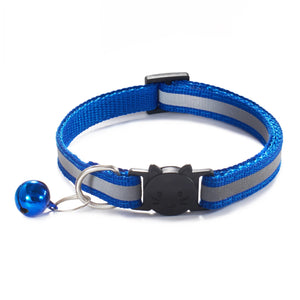 Reflective Breakaway Cat Collar with Bell – Vibrant Colors for Safety