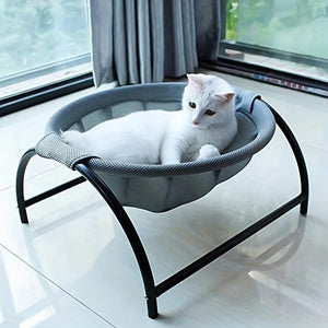 Cozy Elevated Cat Bed Pet Hammock for Restful Relaxation