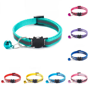 Reflective Breakaway Cat Collar with Bell – Vibrant Colors for Safety