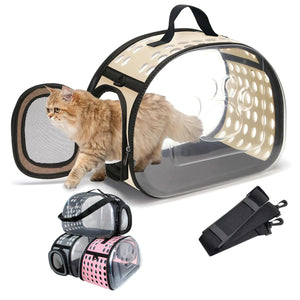 Transparent Foldable Outdoor Pet Travel Carrier