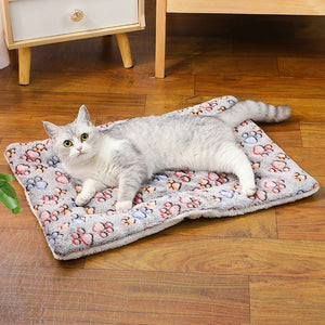 Cozy Short Mat Plush Bed for Cats – Soft & Washable Comfort