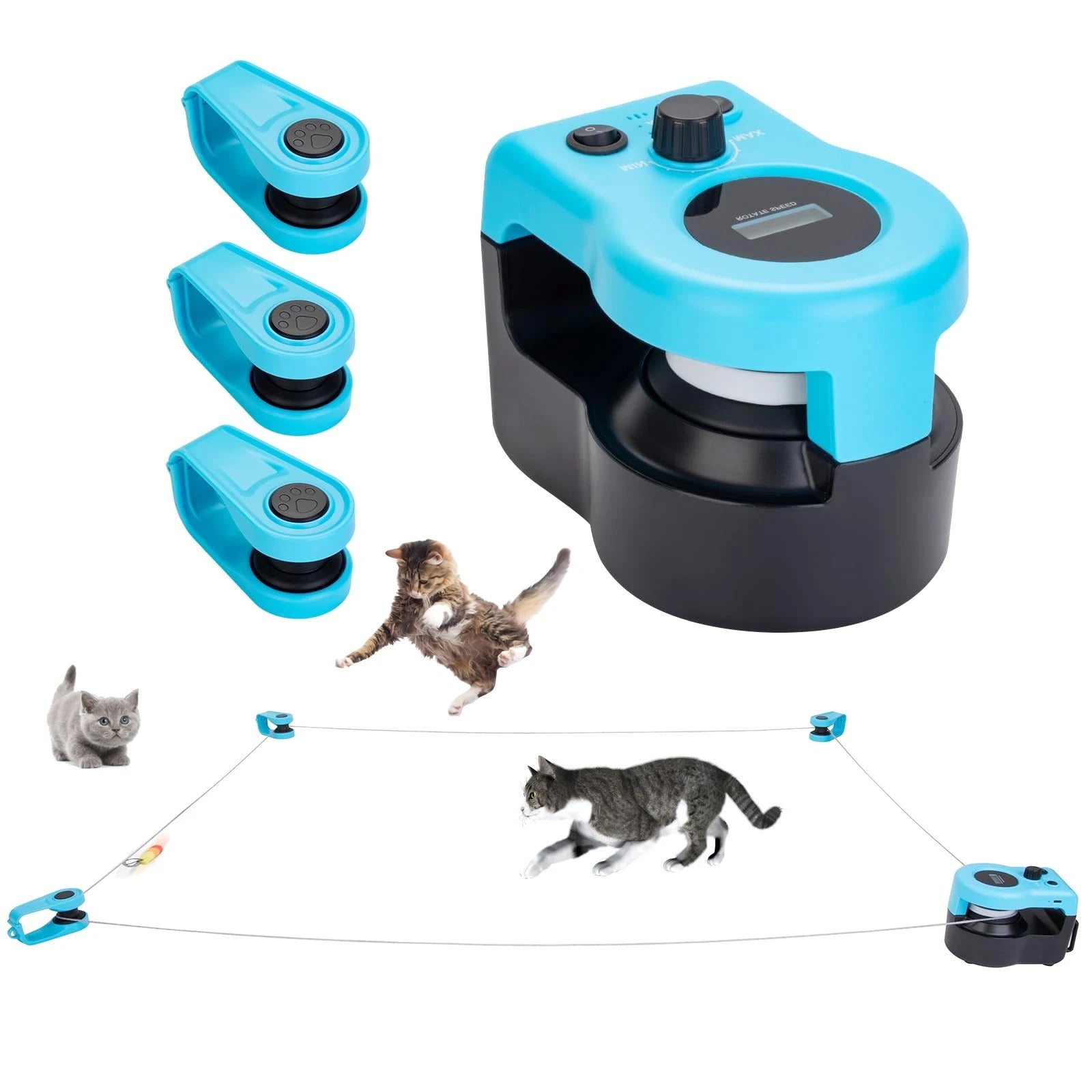 Interactive Cat Treadmill Toy with Adjustable Speed for Indoor Fun