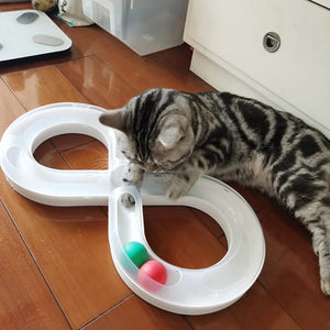 Infinity Track Cat Toy with Rolling Balls for Endless Play