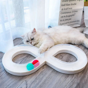 Infinity Track Cat Toy with Rolling Balls for Endless Play