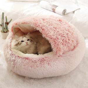 Warm Soft Plush Cat Bed Cave for Ultimate Comfort