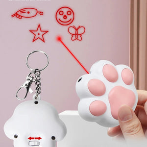 Interactive Paw-Shaped LED Cat Laser Toy | USB Rechargeable Pointer