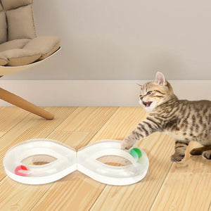 Infinity Track Cat Toy with Rolling Balls for Endless Play