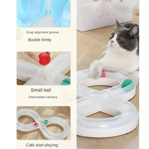 Infinity Track Cat Toy with Rolling Balls for Endless Play