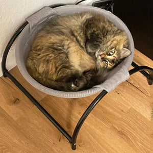 Cozy Elevated Cat Bed Pet Hammock for Restful Relaxation