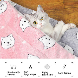 Cozy Short Mat Plush Bed for Cats – Soft & Washable Comfort