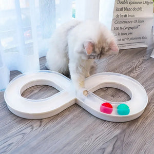 Infinity Track Cat Toy with Rolling Balls for Endless Play