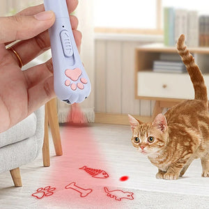 3-in-1 USB Rechargeable Laser Cat Toy – Interactive Light & Pattern Projector for Pet Fun