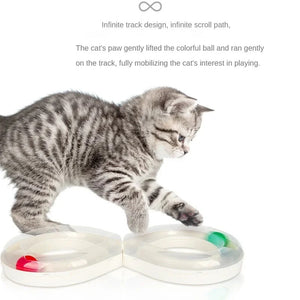 Infinity Track Cat Toy with Rolling Balls for Endless Play