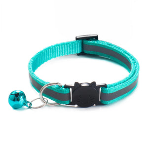 Reflective Breakaway Cat Collar with Bell – Vibrant Colors for Safety